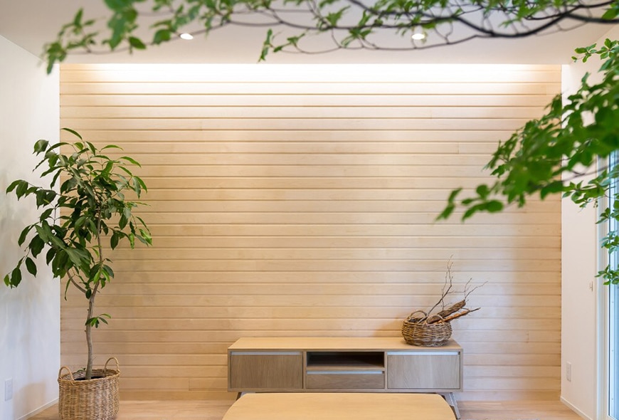 施工例5.木の温かさを感じることができるリビングスペース