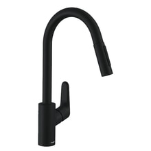 フォーカス240 引出式シャワー付混合水栓 マットブラック 31815674