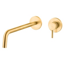 スティック 壁付混合水栓L ブラッシュドゴールド