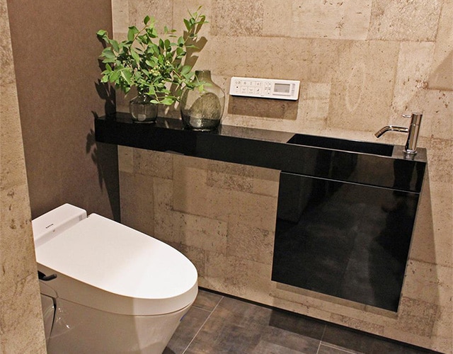 レプトカンターを使った高級感のあるトイレ手洗